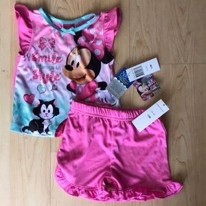 NWT Minnie Mouse 12M 2 Piece Pajama Set